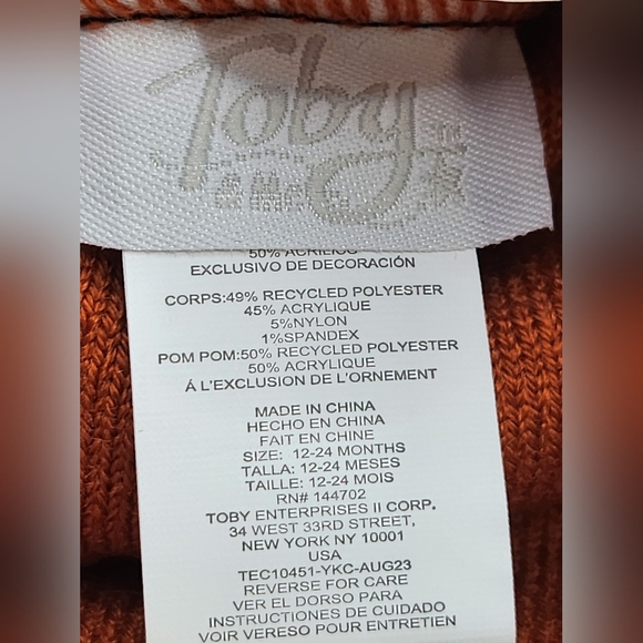 Toby & Me Toddler Knit Hat With Matching Mittens Dump Truck Design - Picture 6 of 10